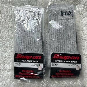Snap On Cotton Crew Socks Size 7-12 2 Pack